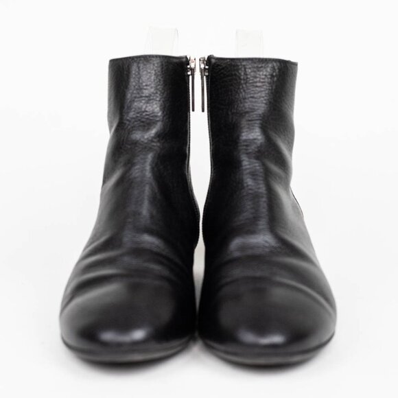 Aquatalia Ulyssa Leather Boots Pebble Black Ankle Boots Bootie Side Zip Size 7.5 - Picture 3 of 11
